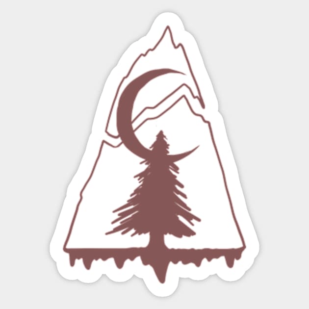 Mountain Lover Sticker by sarahburnsstudio